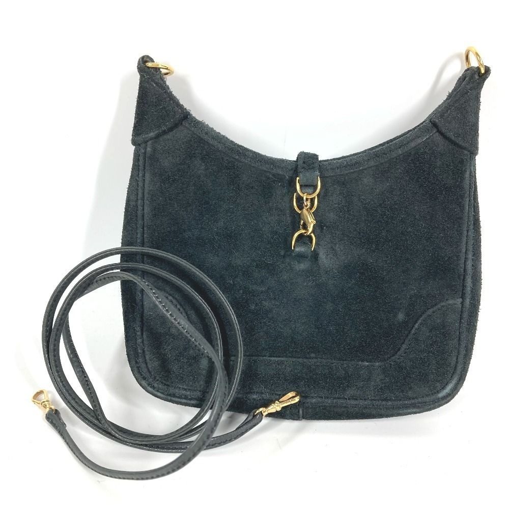 Hermes Shoulder Bag Mini Trim Dobris Black