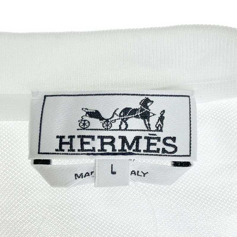 Hermes Deer Cotton Pocket T-Shirt White L