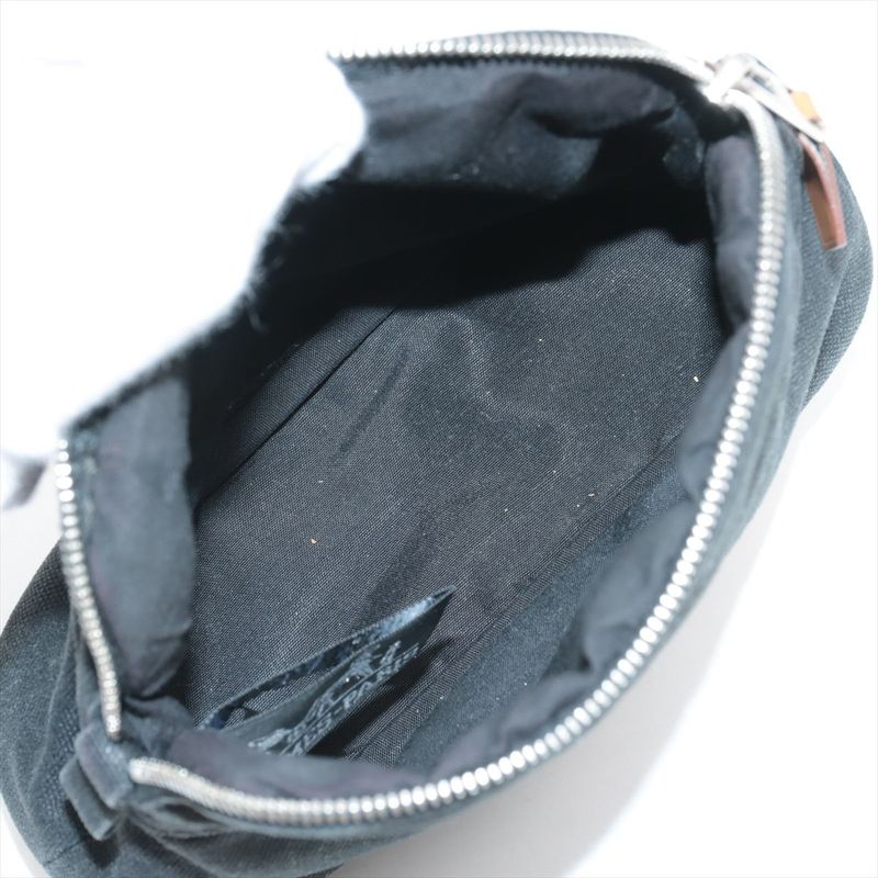 Hermes Bolide Pouch 15 Canvas Pouch Black Made In France