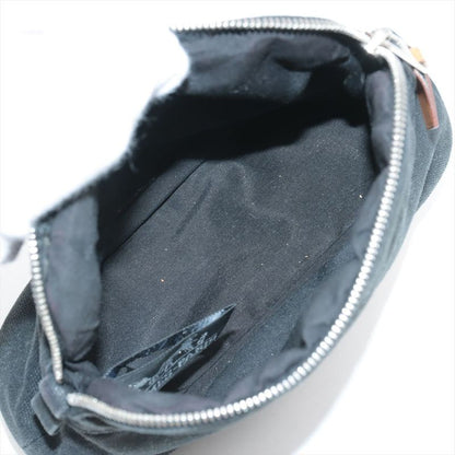 Hermes Bolide Pouch 15 Canvas Pouch Black Made In France