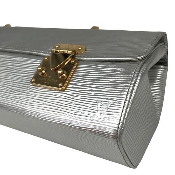 Louis Vuitton Epi Galaxia Vanity Hand Bag Metallic Silver