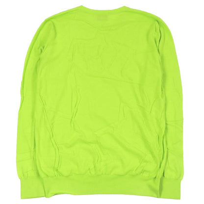 Hermes 2021 Horse Pattern Crew Neck Light Hand Long Sleeve Knit Sweater Lime