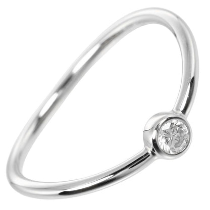 Tiffany & Co Wave Single Row Pt950platinum × Diamond #6 Ladies 1.4g Ring