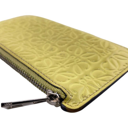 Loewe Fragment Case Card Case Anagram Coin Case Wallet Brand Coin Purse Yellow
