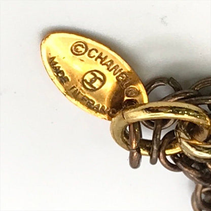 Chanel CC Logo Quilted Bag Necklace Gold Vintage
