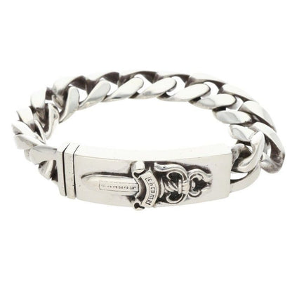 Chrome Hearts ID Dagger ID Classic Link Silver Bracelet