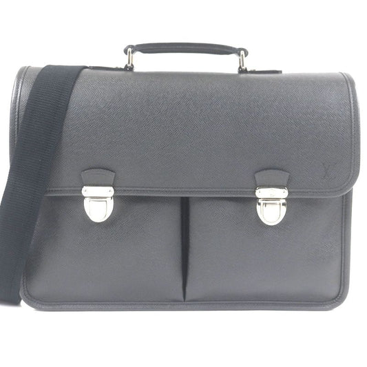 Louis Vuitton M32622 Taiga Anton LV Logo Embossed Briefcase Shoulder Bag