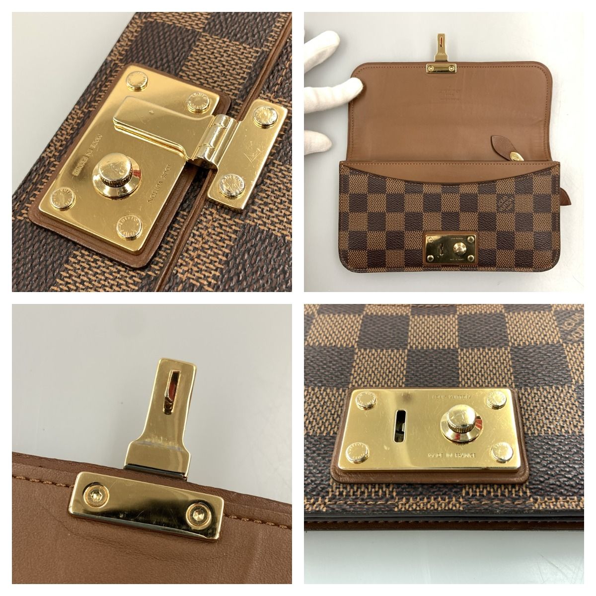 Louis Vuitton Damier Portefeuille Ascot Long Wallet N63171 Brown