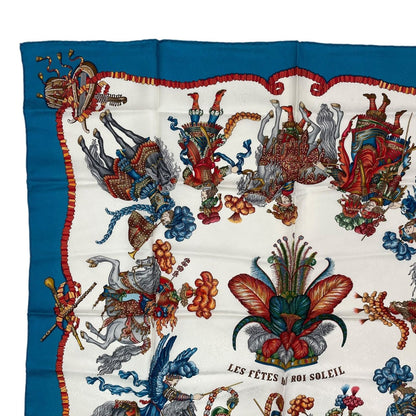 Hermes Scarf Silk Carre 90 les Feres du Roi Soleil Celebration of the Sun King — view 2