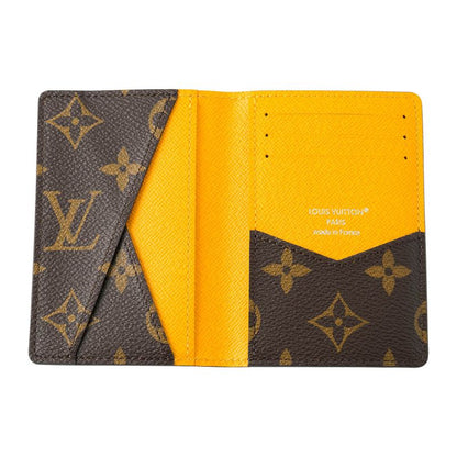 Louis Vuitton Card Case Organizer De Poche Brown/saffron Yellow