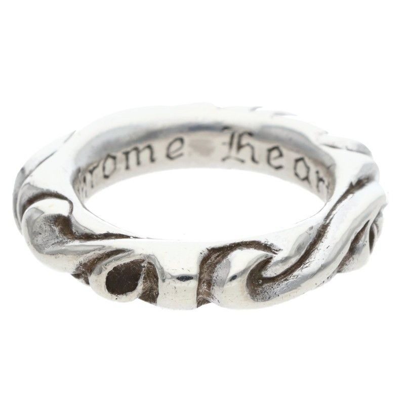 Chrome Hearts Scrl Band Scroll Silver Ring