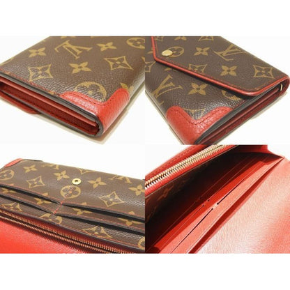 Louis Vuitton Portefeuille Sarah Retiro Monogram Three's Brown And Red — view 3