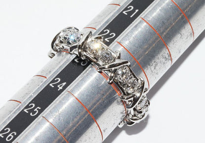 Tiffany & Co Pt950 Ring With Diamonds Totaling 129ct Jean Schlumberger 18 Stone