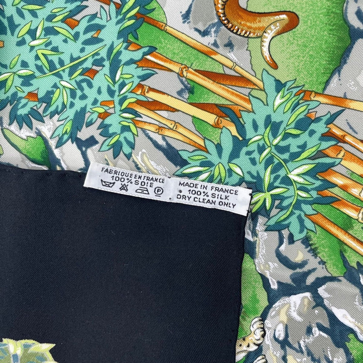 Hermes Carre 90 Sichuan Silk Scarf Black — view 10