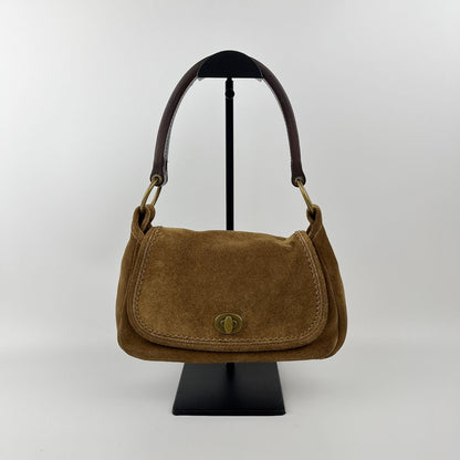 Miu Miu Shoulder Bag Brown Suede Vintage