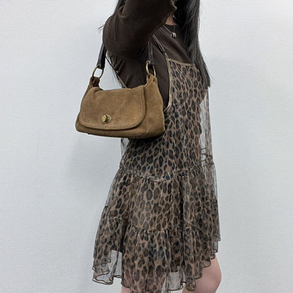 Miu Miu Shoulder Bag Brown Suede Vintage — view 2