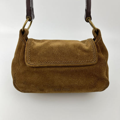 Miu Miu Shoulder Bag Brown Suede Vintage — view 4