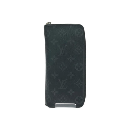 Louis Vuitton Wallet Zip Around Monogram Eclipse Vertical Black