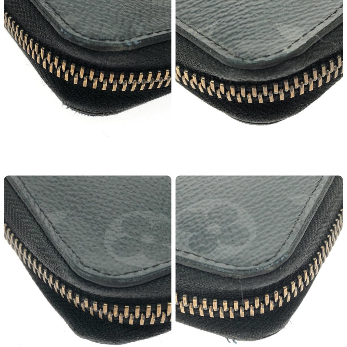 Louis Vuitton Wallet Zip Around Monogram Eclipse Vertical Black — view 10