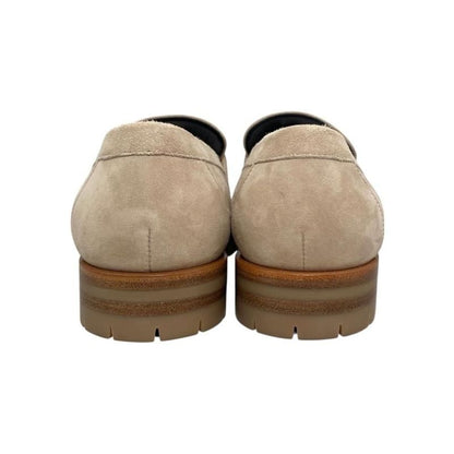 Hermes Loafer Moccasin Foble H222054z D1360 36 Size Chevre Velours Beige Camel