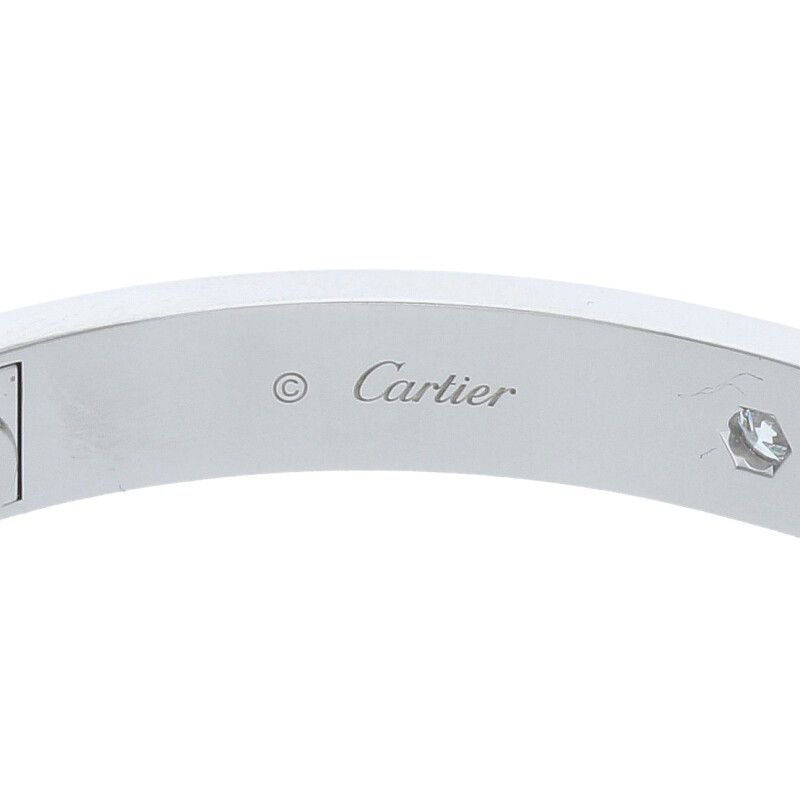 Cartier Bracelet 4P Diamonds 18kwg 4P Diamond Love Bracelet Men 17