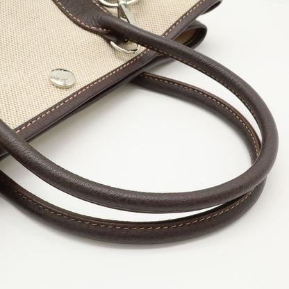 Hermes Garden Party TPM Tote Handbag Mini Bag Toile Ash Brown Brown Strap