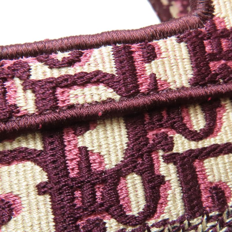 Christian DIOR Book Tote Mini Handbag Canvas Women