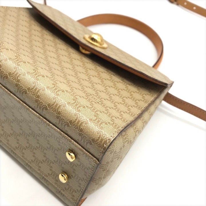Celine Macadam Pattern Star Ball 2-Way Bag Crossbody Brown