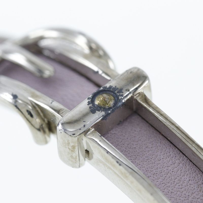 Hermes Belt Motif Metal Ladies 21.2g Bangle
