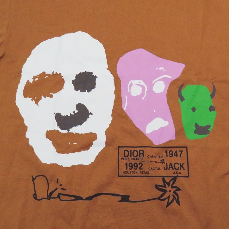 Unused 22aw Dior X Travis Scott Travis Scott Cactus Jack Cactus Jack T-Shirt
