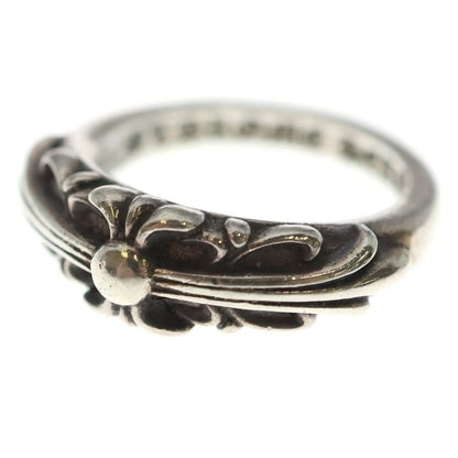 Chrome Hearts Baby Classic Floral Cross Ring Silver