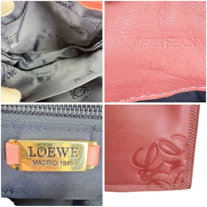 Loewe Mini Shoulder Bag Drawstring Shape Flamenco Pink Nappa Leather Anagram