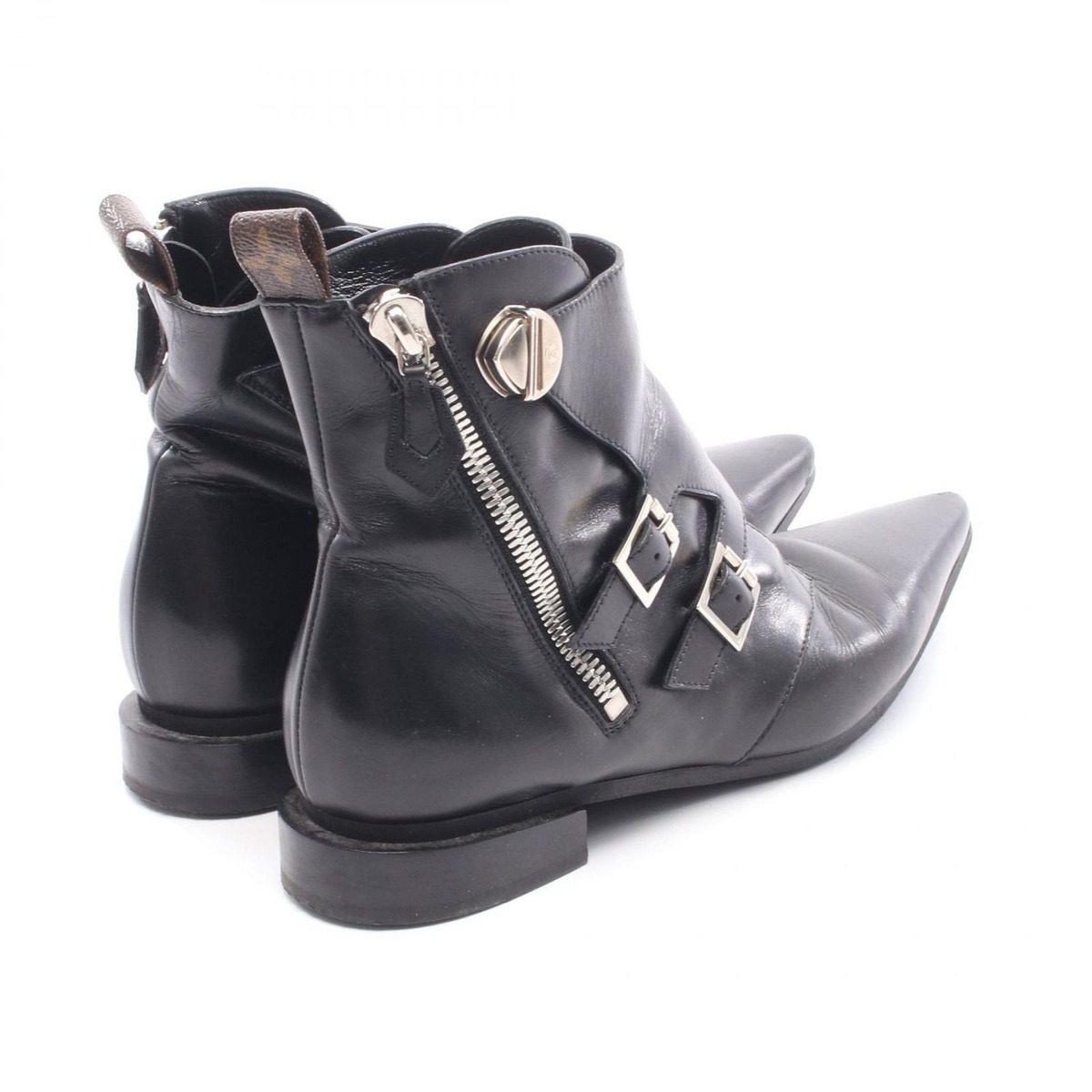 Louis Vuitton Boots Jumble Line Leather Canvas Shoes Short — view 2