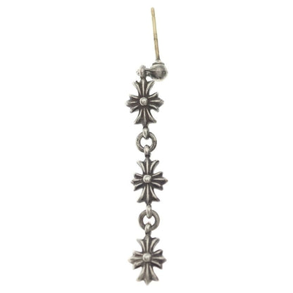 Chrome Hearts Tiny CH Pls 3 Ech Plus 3 Drop Earrings Silver