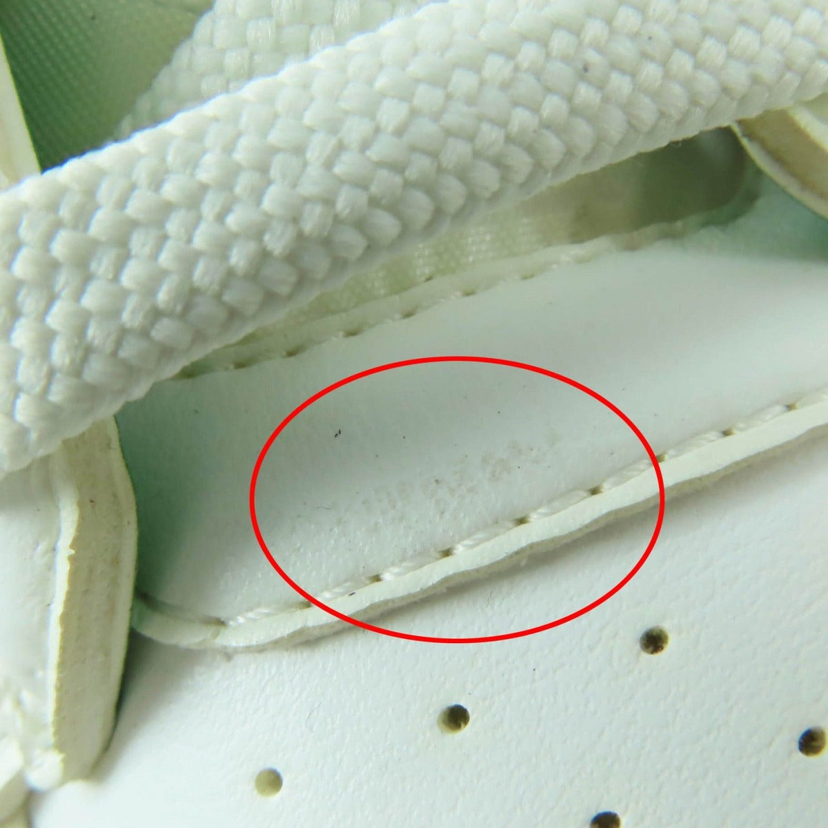 Louis Vuitton Charlie Line LV Logo Leather Low Cut Sneakers White Green 37 Made — view 14