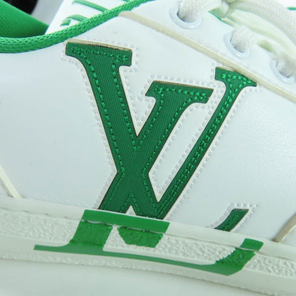 Louis Vuitton Charlie Line LV Logo Leather Low Cut Sneakers White Green 37 Made — view 8