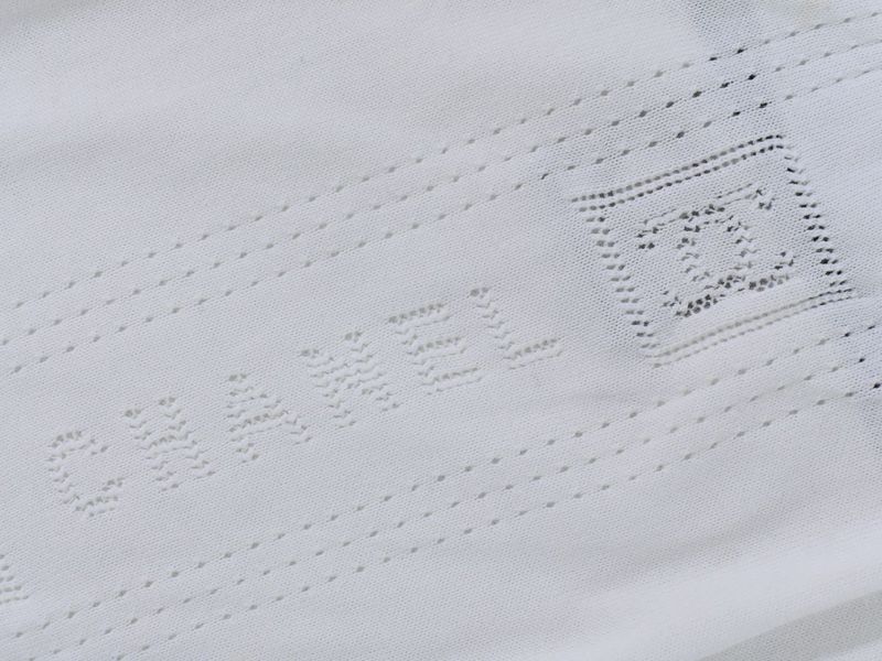 Authentic Chanel Coco Mark Logo Camisole Top 40 Cotton White Women's Clothing