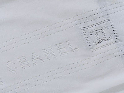 Authentic Chanel Coco Mark Logo Camisole Top 40 Cotton White Women's Clothing