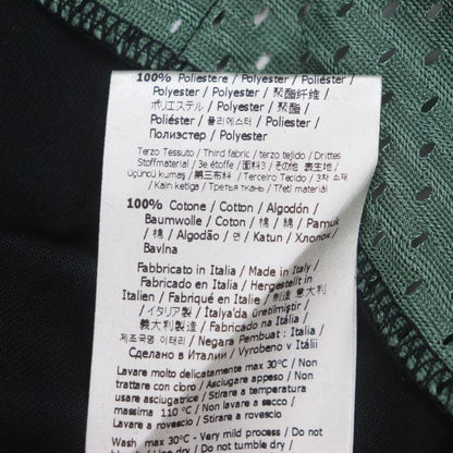  Fendi 2020 Faf630 Striped Logo Embroidery Mesh Short Sleeve Polo Shirt Green