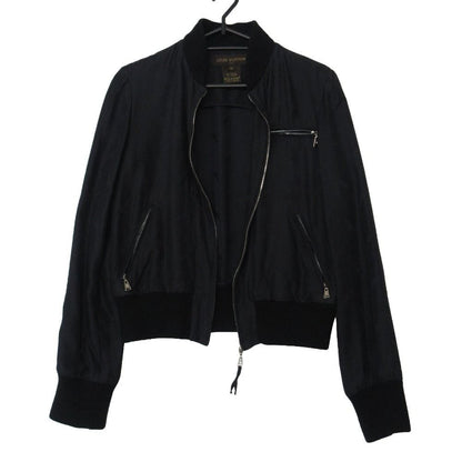 Louis Vuitton Jacket Silk Logo All Over Pattern Outer Zip Up Black