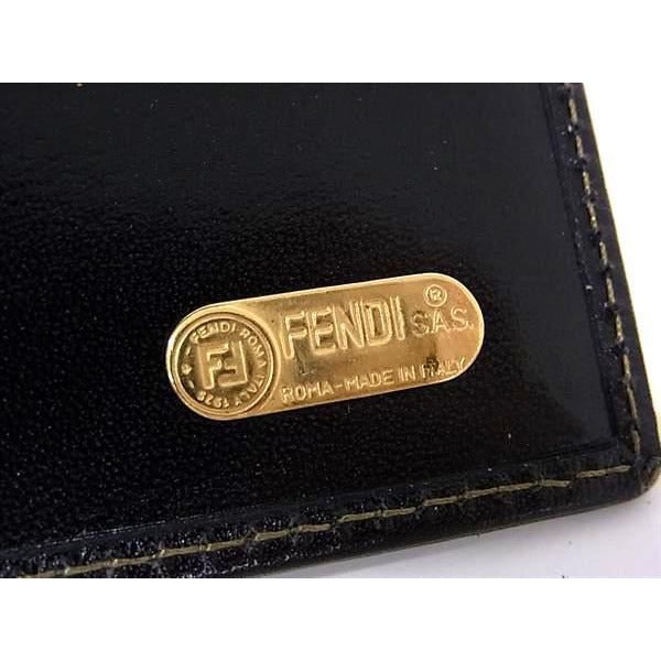 Fendi Bifold Wallet Zucca W Hook Long 2804 01339 Brownish And Black — view 2