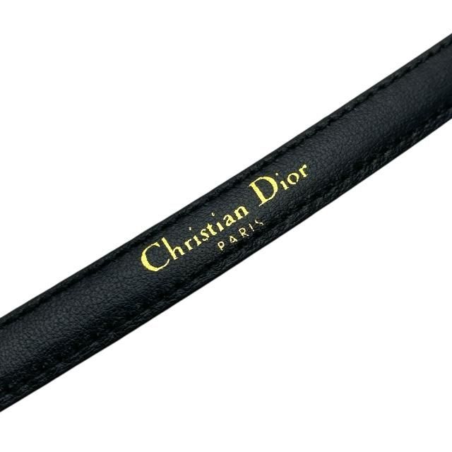 Christian DIOR 23-ma-0241 Bobby Belt Leopard Leather Pink Black Gold [size 80