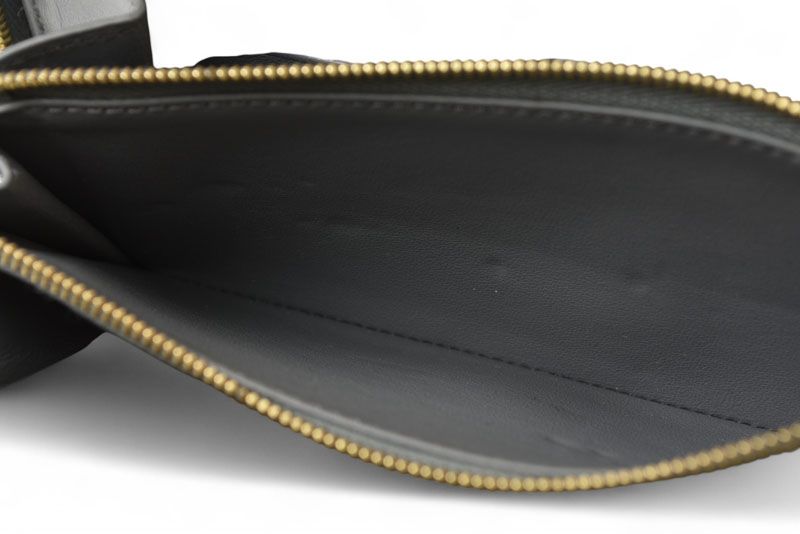 Celine Wallet Celine Long Wallet Large Zipped Calfskin Gray 10b553el.09