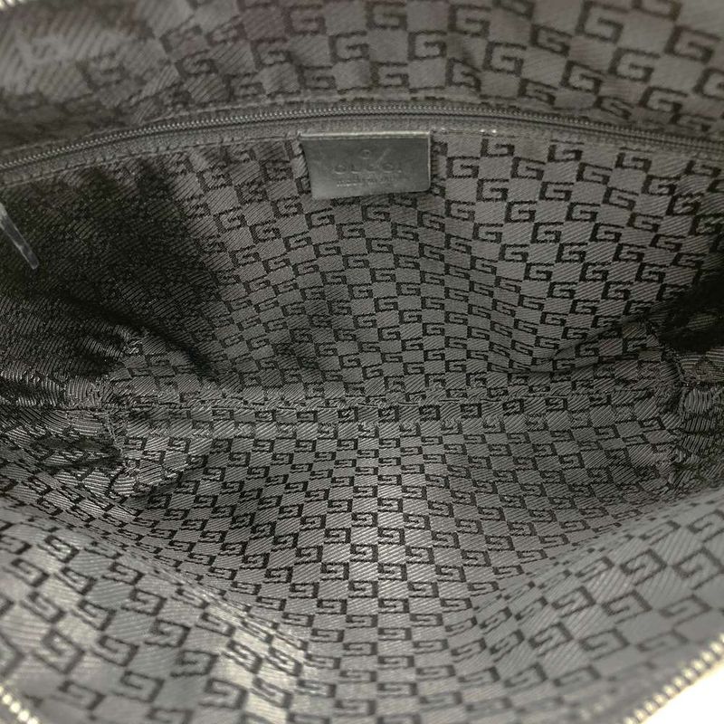 Gucci 001 4157 Shoulder Bag One Shoulder Canvas Leather Black Ladies Men