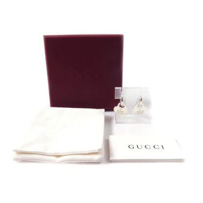 Gucci 796302 Trademark Hoop Earrings With Charm Sv925 Silver With