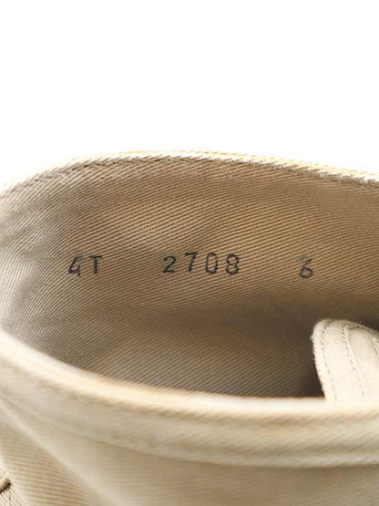 Prada 14ss Rubber Sole High Cut Sneakers Beige 6 4t 2708