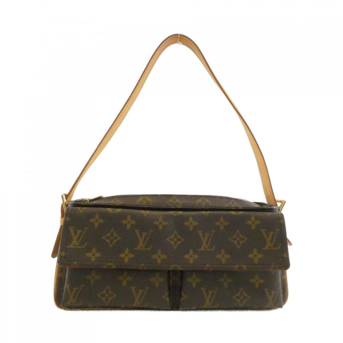 Louis Vuitton Monogram Viva-Cite MM Shoulder Bag Brown Marron