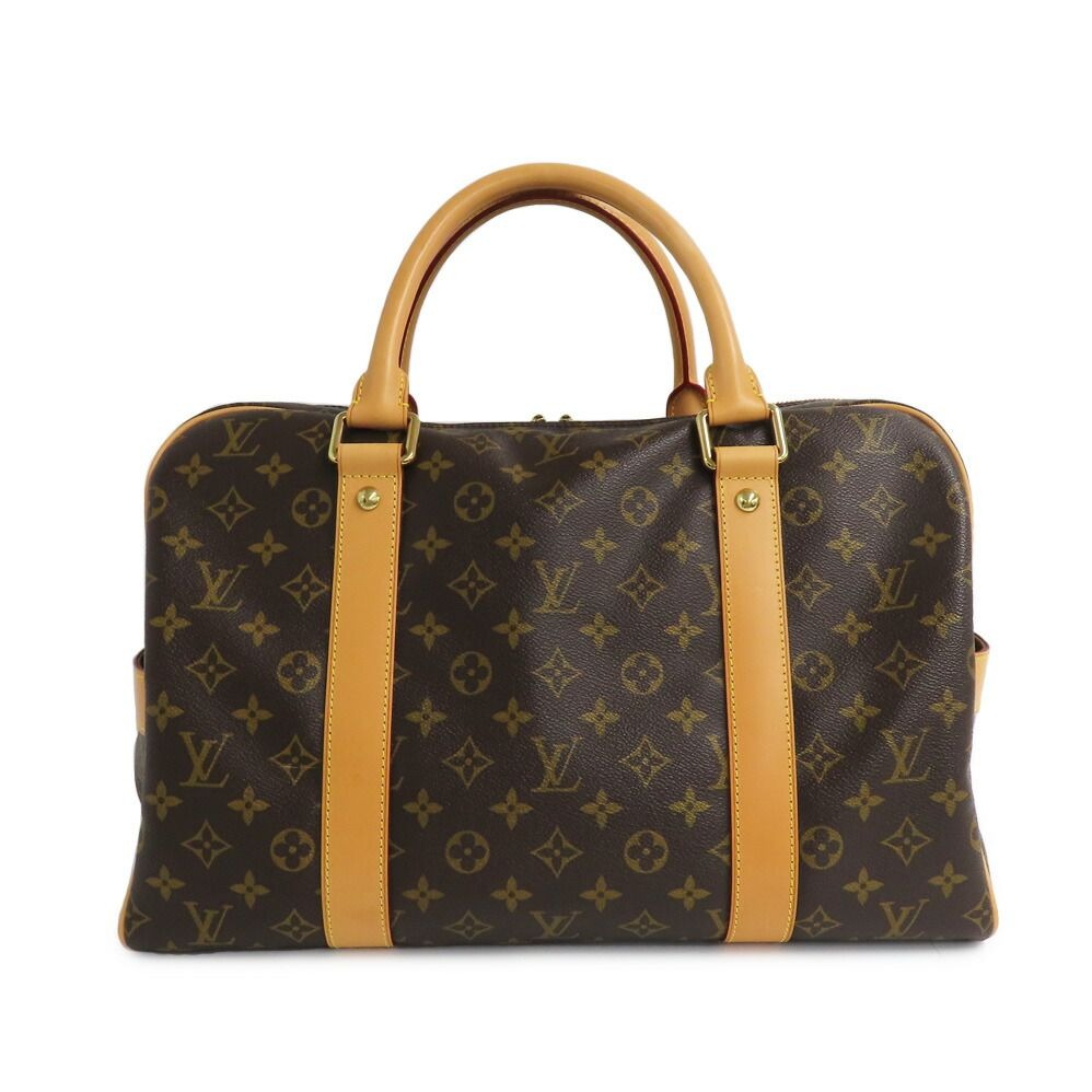 Louis Vuitton Carrier Monogram Boston Bag Brown Gold