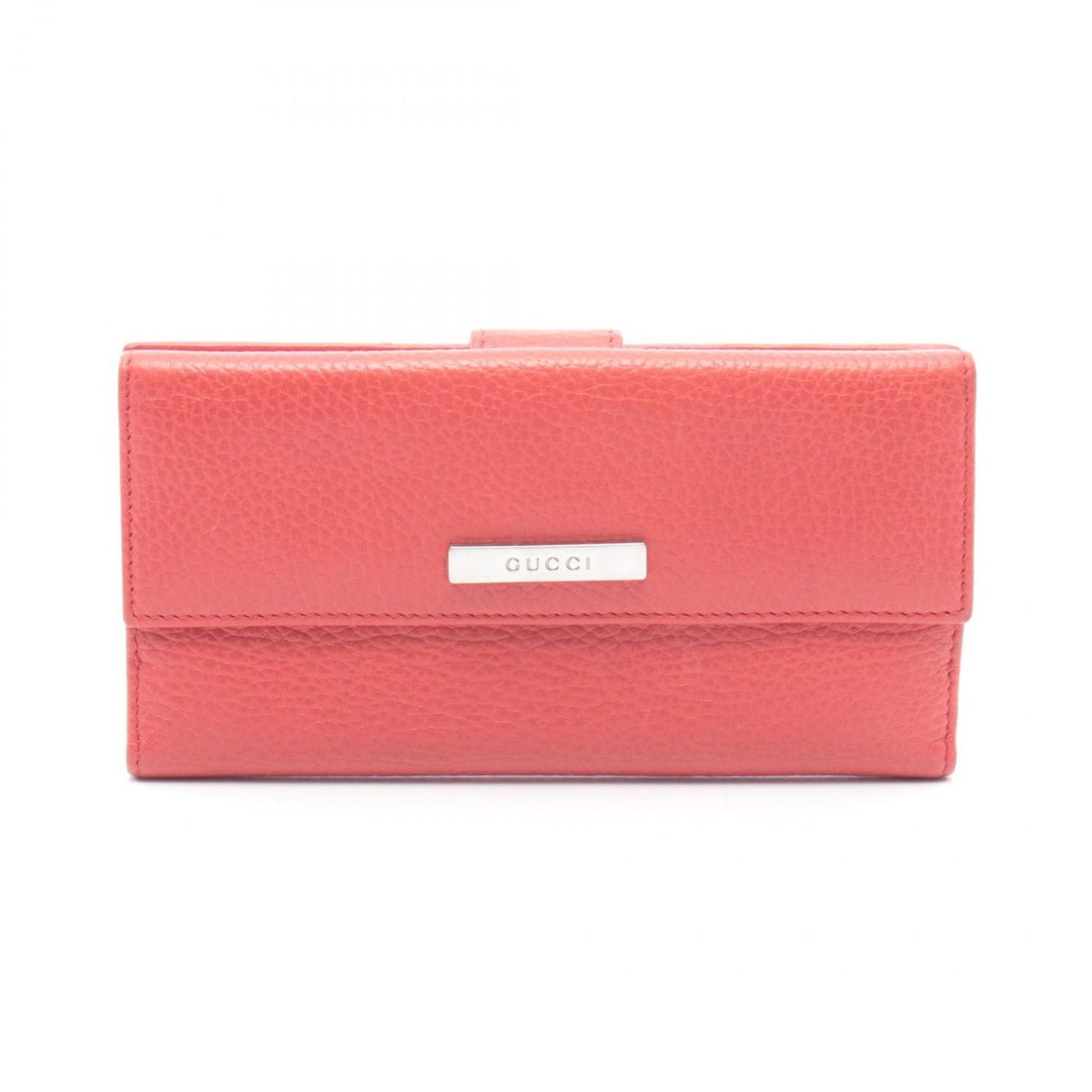 Gucci Hook Wallet Coral Orange Leather