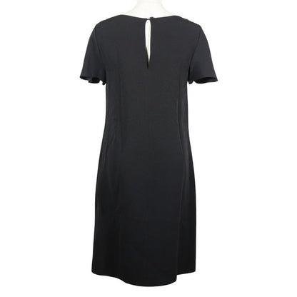 Prada Backhole Short Sleeve Rayon Black Women's Dress